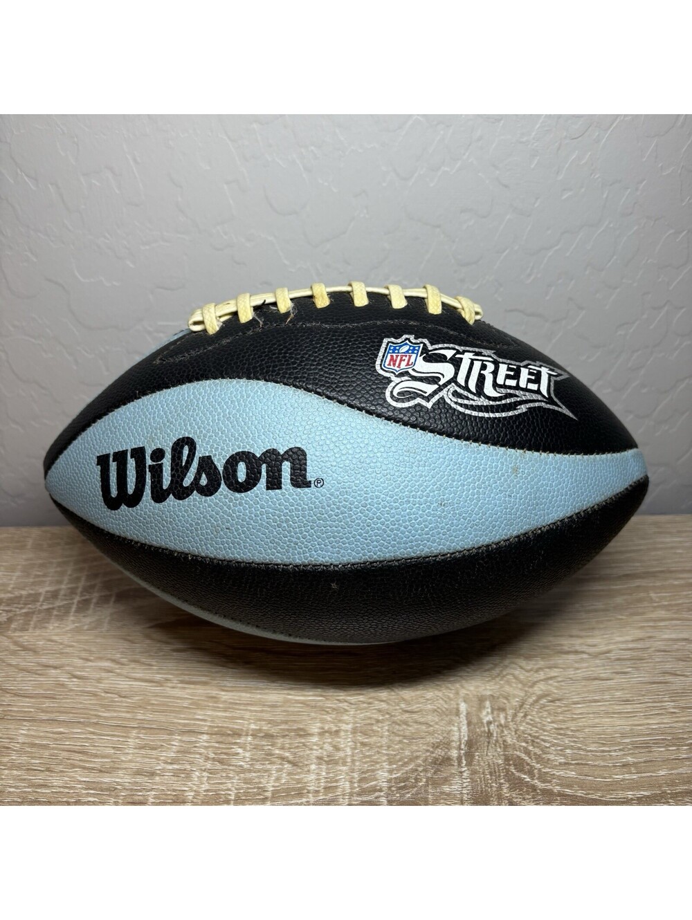 Vintage Wilson NFL Street Football Black Light Blue Rubber Laces EA Sports 2000s